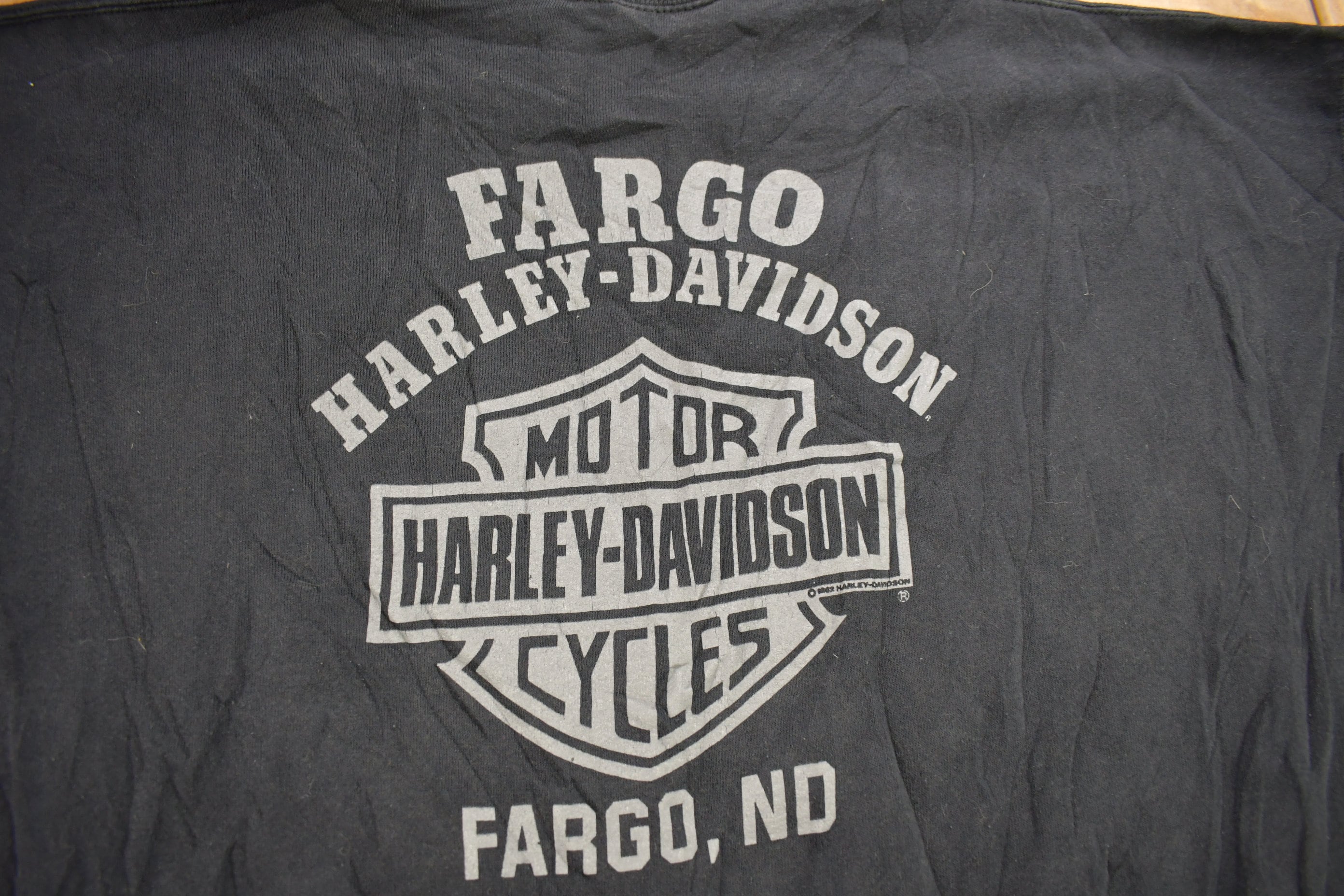 Vintage 1991 Fargo Harley Davidson North Dakota Wolf Theme Crewneck Sweater