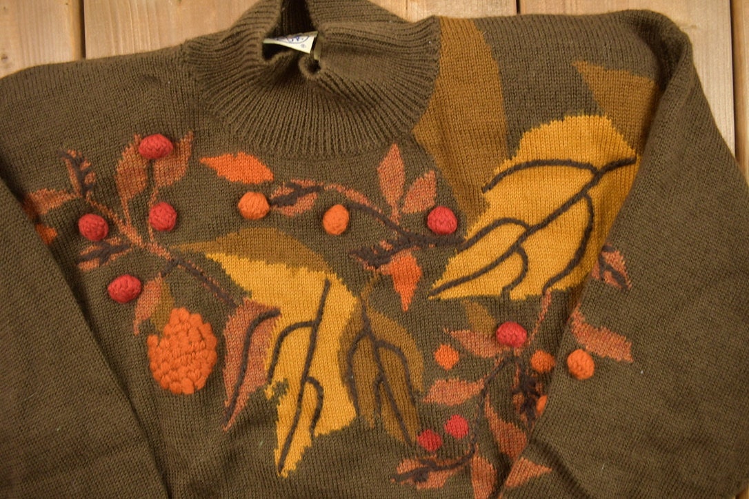 Vintage 1990s Autumn Themed Crewneck Sweatshirt