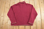 Vintage 1990s Croft & Barrow Zip Up Knit Sweatshirt