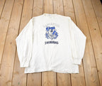 Vintage 1990s Lancaster Swimming Graphic Long T Shirt Made In USA Size XL