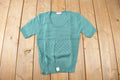 True Vintage 1960s Deadstock Miss Scotch English Short Sleeve Green Knit Acrylic Sweater