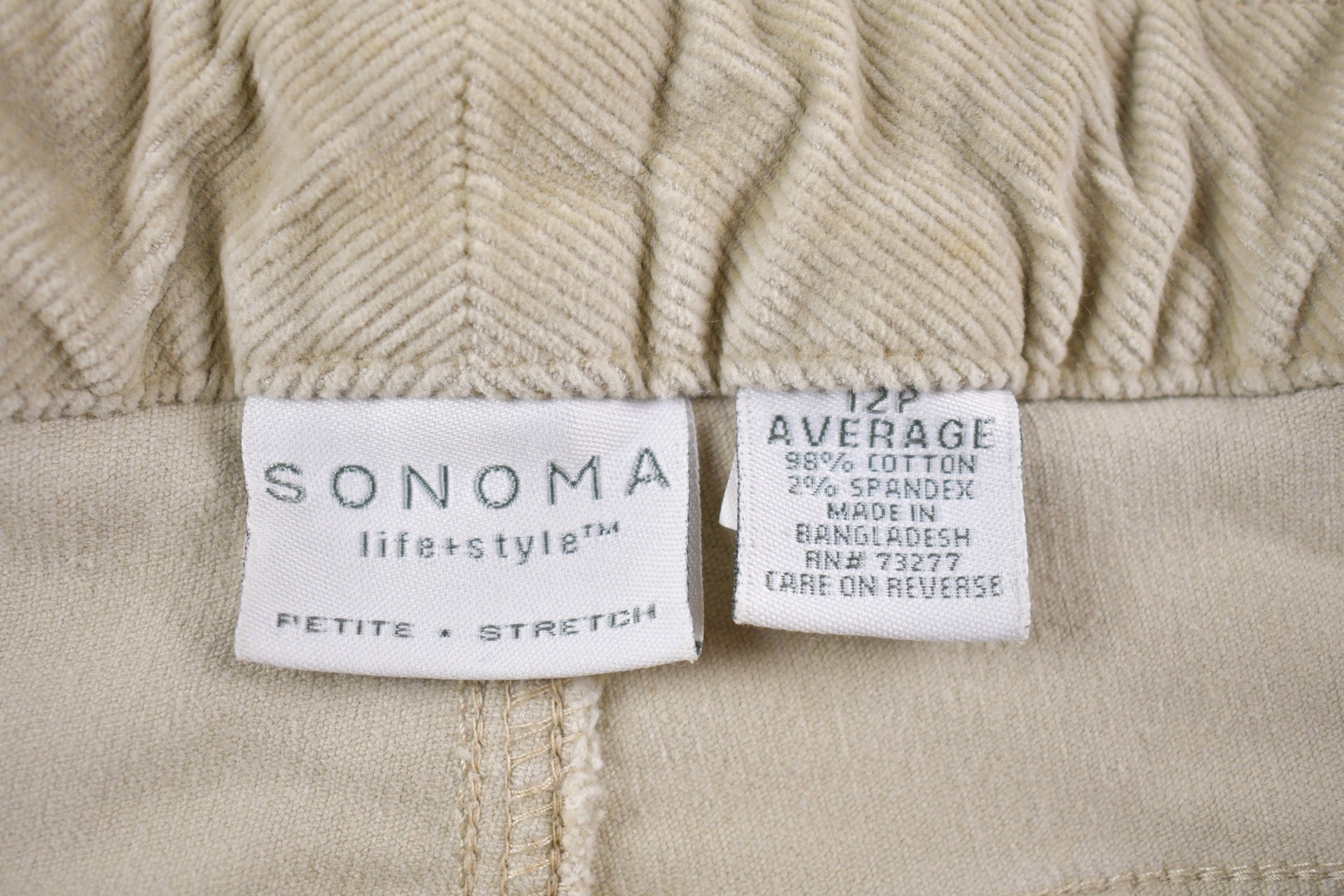 Vintage 1990's Sonoma Boot Cut Corduroy Pants 34 x 29