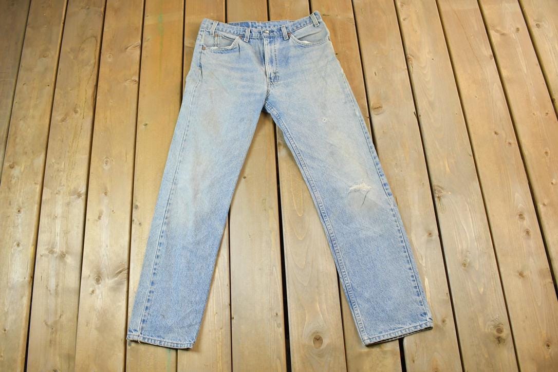 Vintage 1990s Levi Strauss Orange Tab Denim Jeans Size 33 x 32