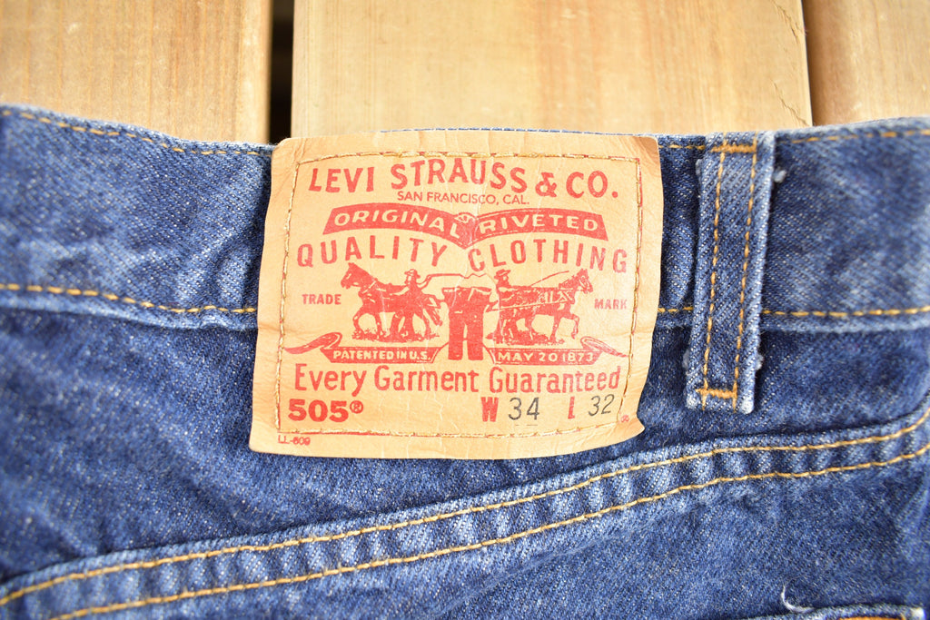 Vintage 1990s Levi's 505 Red Tab Jeans Size 34 x 31.5