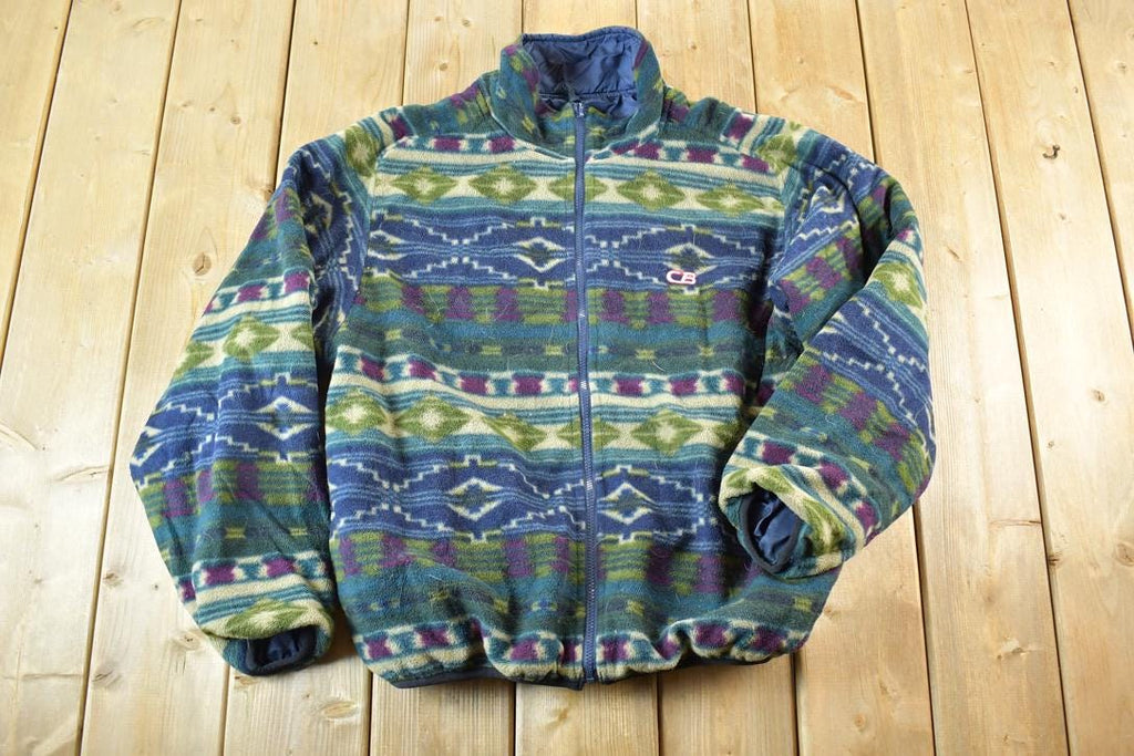 Vintage 1990s Cb Reversible Fleece Outdoorsman Sweater Mens XL
