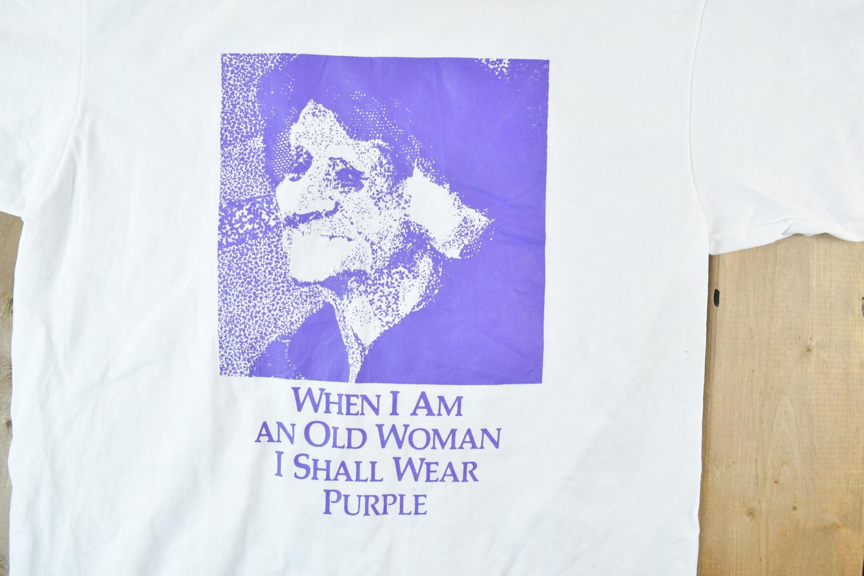 Vintage 1990s Woman In Purple Single Stitch T-Shirt