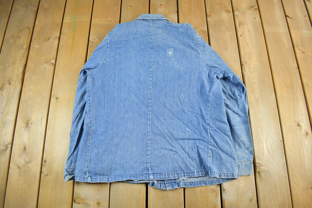 Vintage 1980s Key Imperial Denim Jean Chore Jacket Men's Large
