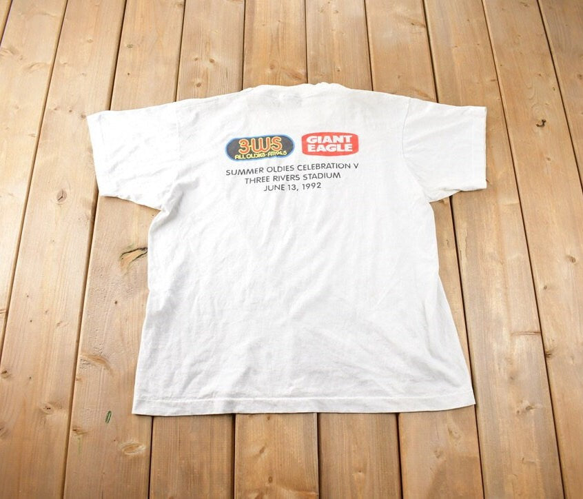 Vintage 1992 Summer Oldies Three Rivers Stadium Celebrations Travel T Shirt Made In USA Size XL