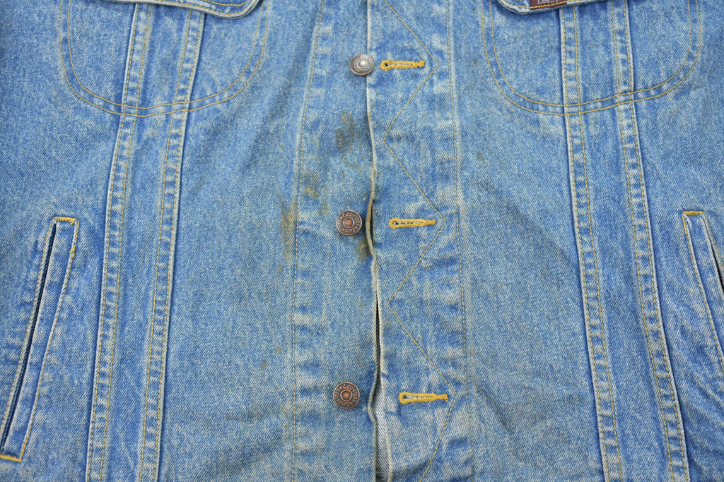Vintage 1990s Lee Truck Parts Denim Jean Jacket
