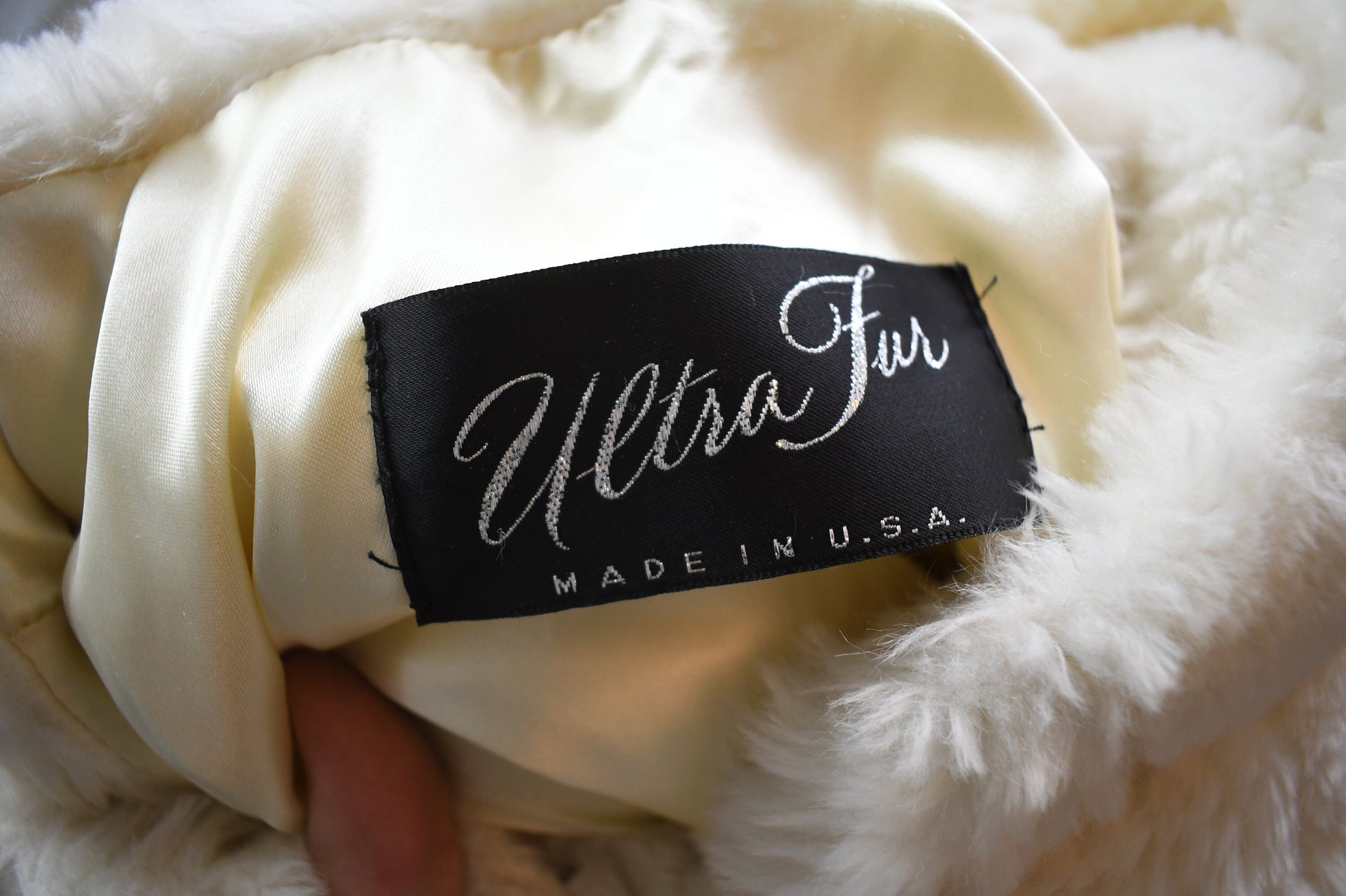 Vintage Fur Coat / Winter Outerwear / Streetwear Fashion / Hooded Fuzzy Coat / Button Up / Ultra Fur / Made In USA