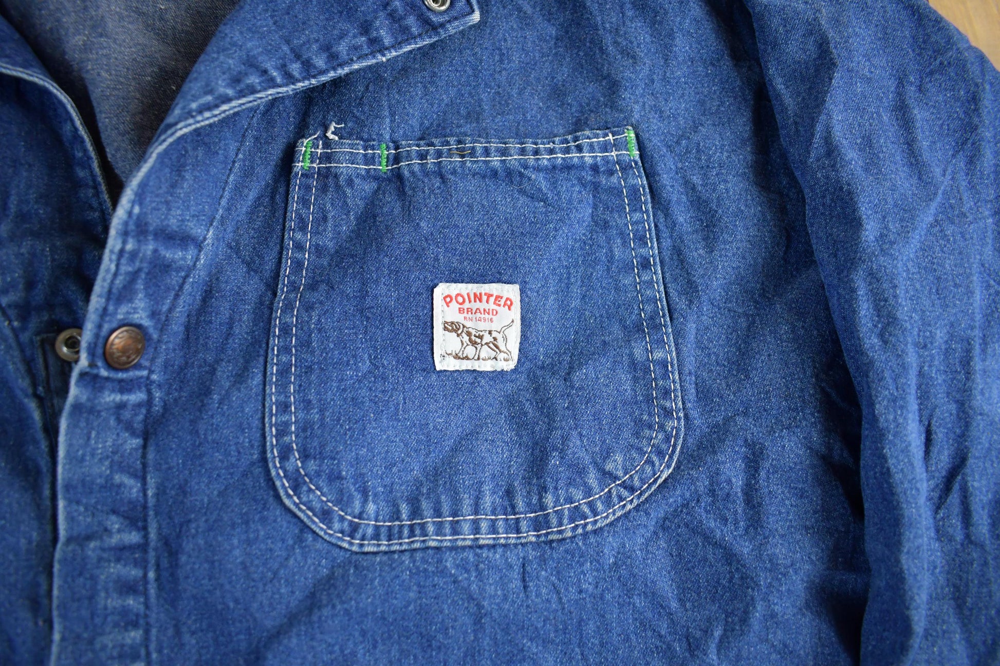 Vintage 1950s Pointer Brand Denim Overalls Jumpsuit Size 56 x 28