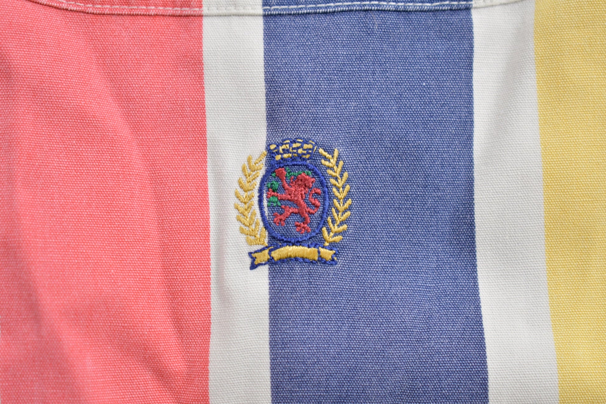 Vintage 1990s Tommy Hilfiger Striped Short Sleeve Button Up Shirt