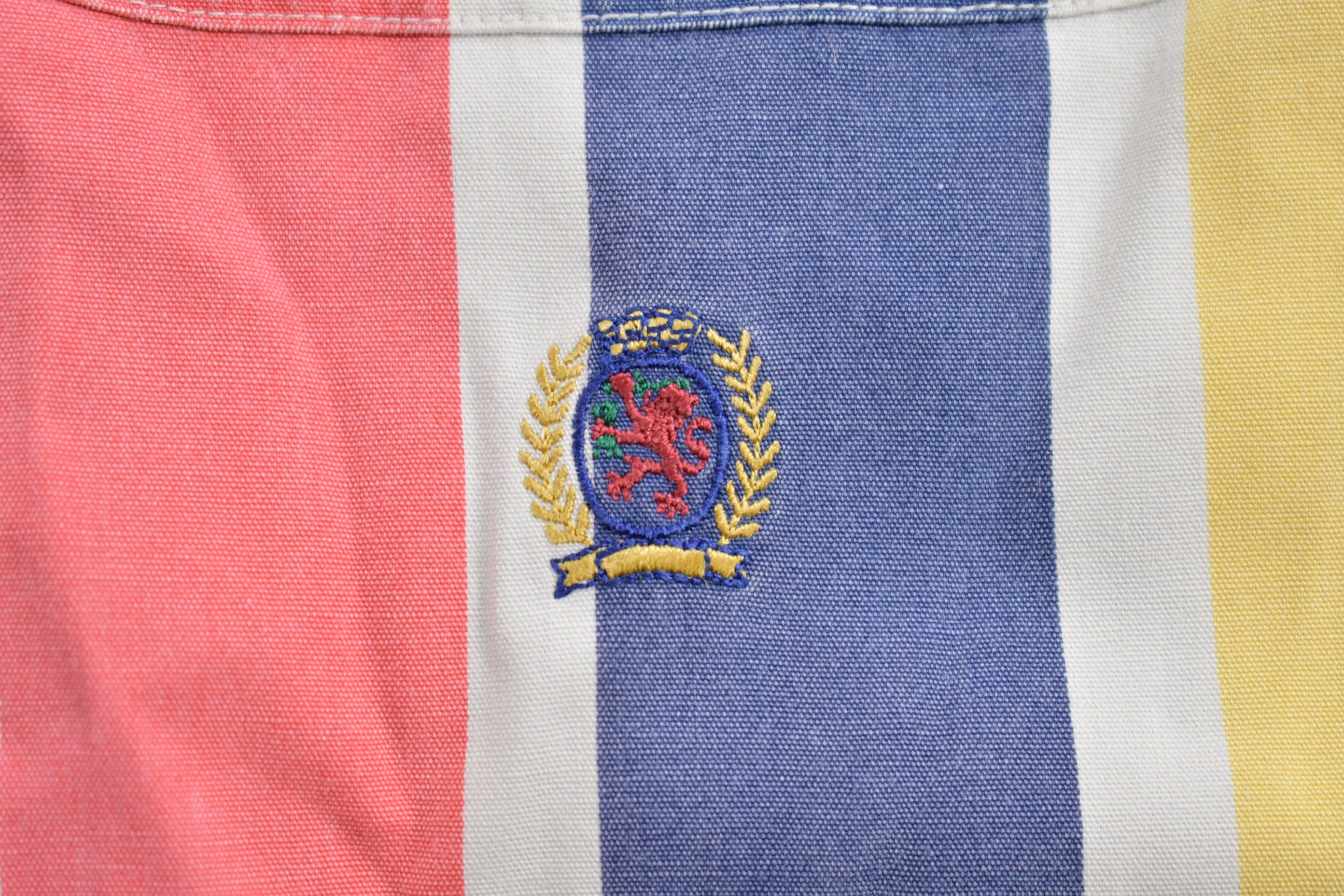 Vintage 1990s Tommy Hilfiger Striped Short Sleeve Button Up Shirt