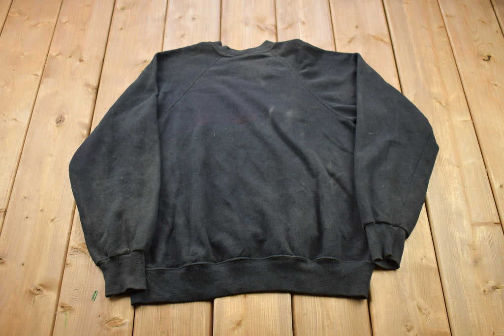Vintage 1990s Black Blank Lee Crewneck Sweatshirt