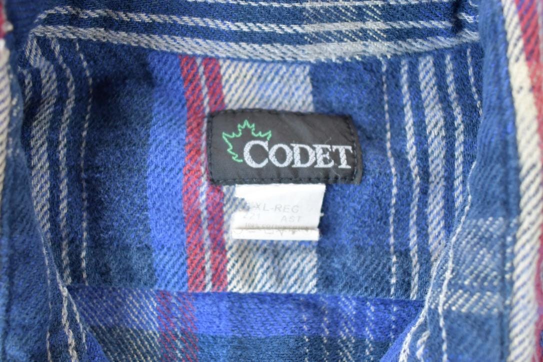 Vintage 1990's Codet Plaid Button Up Western Shirt Made In USA