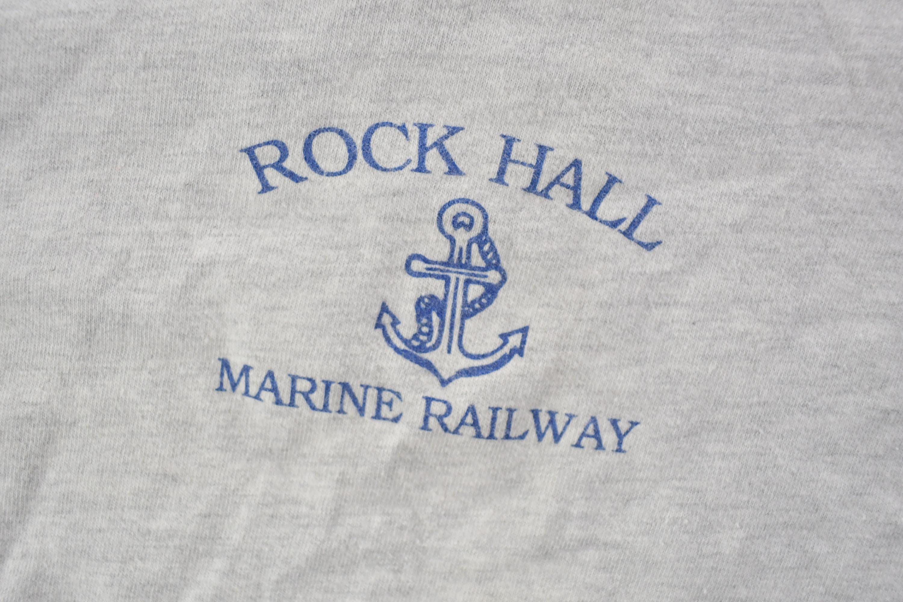 Vintage 1990s Rock Hall Marine Railway Souvenir T-Shirt