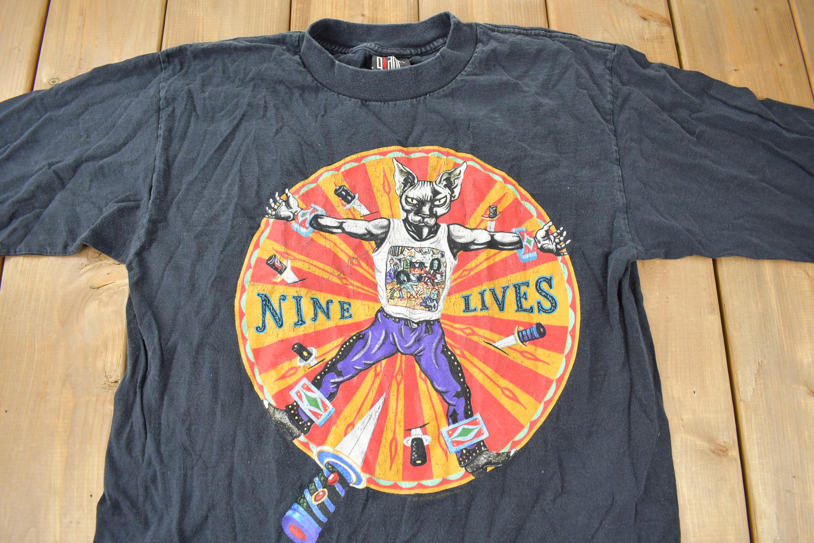 Vintage 1997 Aerosmith Nine Lives Long Sleeve Band T-Shirt