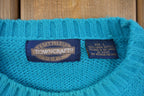 Vintage 1990s Town Craft Knitted Crewneck Sweater  90s  Blue  Sweatshirt