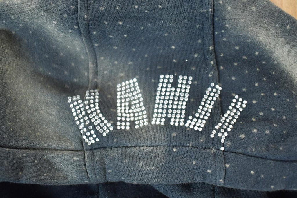 Vintage 1990s Kanji Jeans Heavyweight Dragon EMbroidered Full Zip 5X Hip Hop Hoodie Made In USA