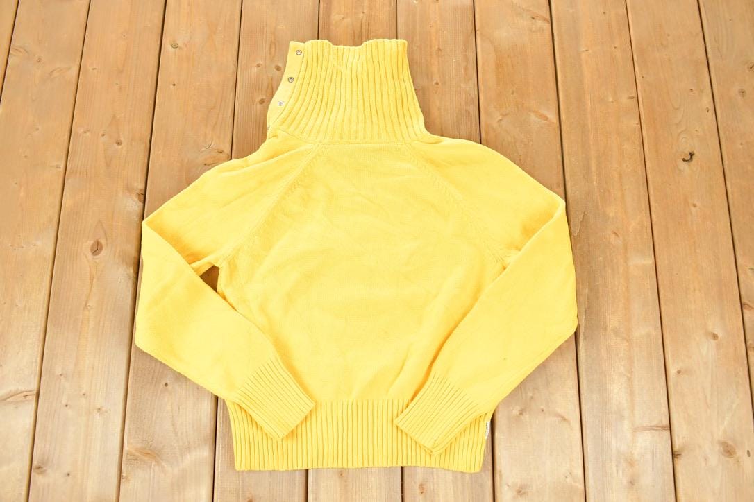 Vintage 1990s American Living Buttoned Shawl Collar Knit Sweater Women's L /