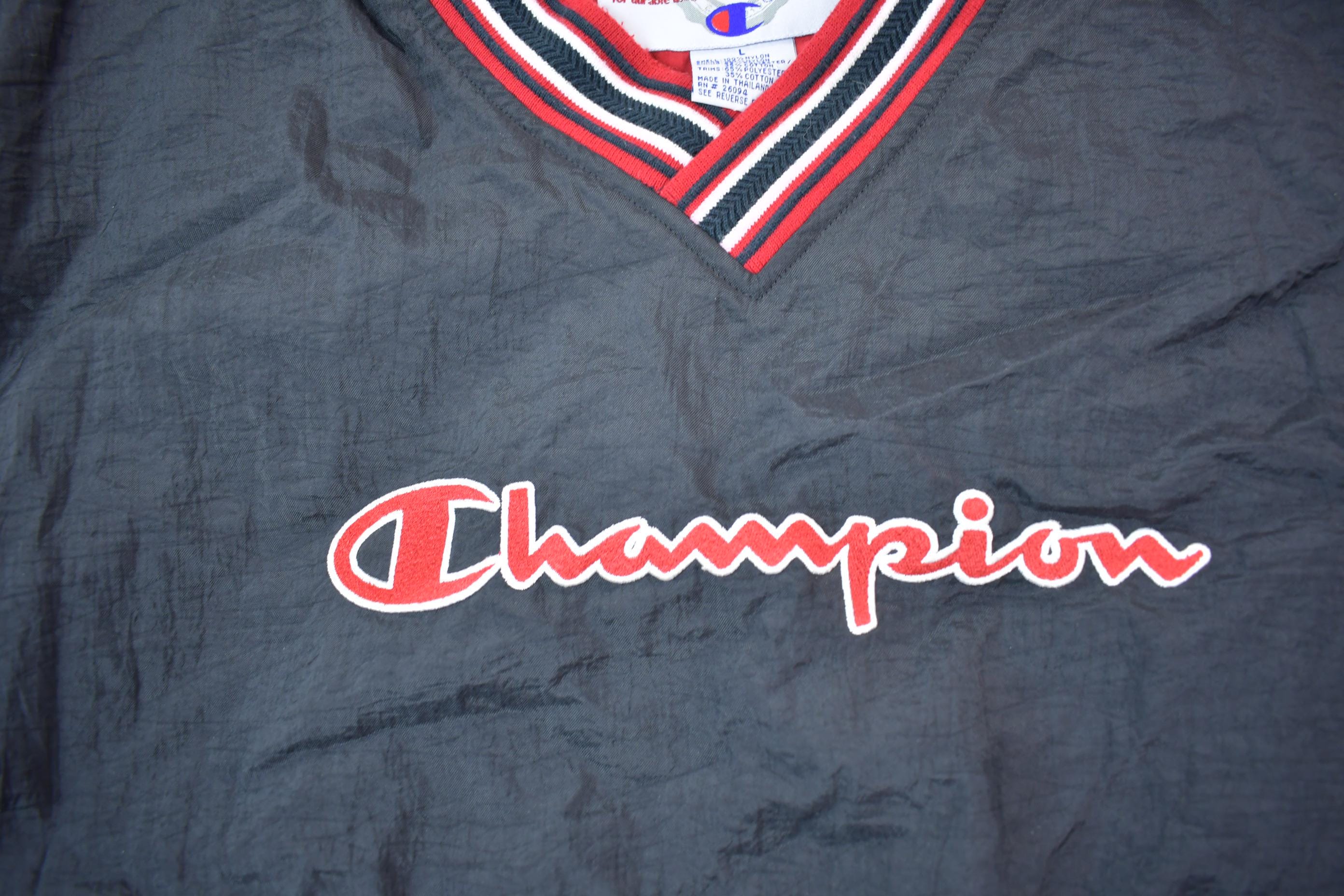Vintage 1990s Champion Embroidered Spell Out Windbreaker