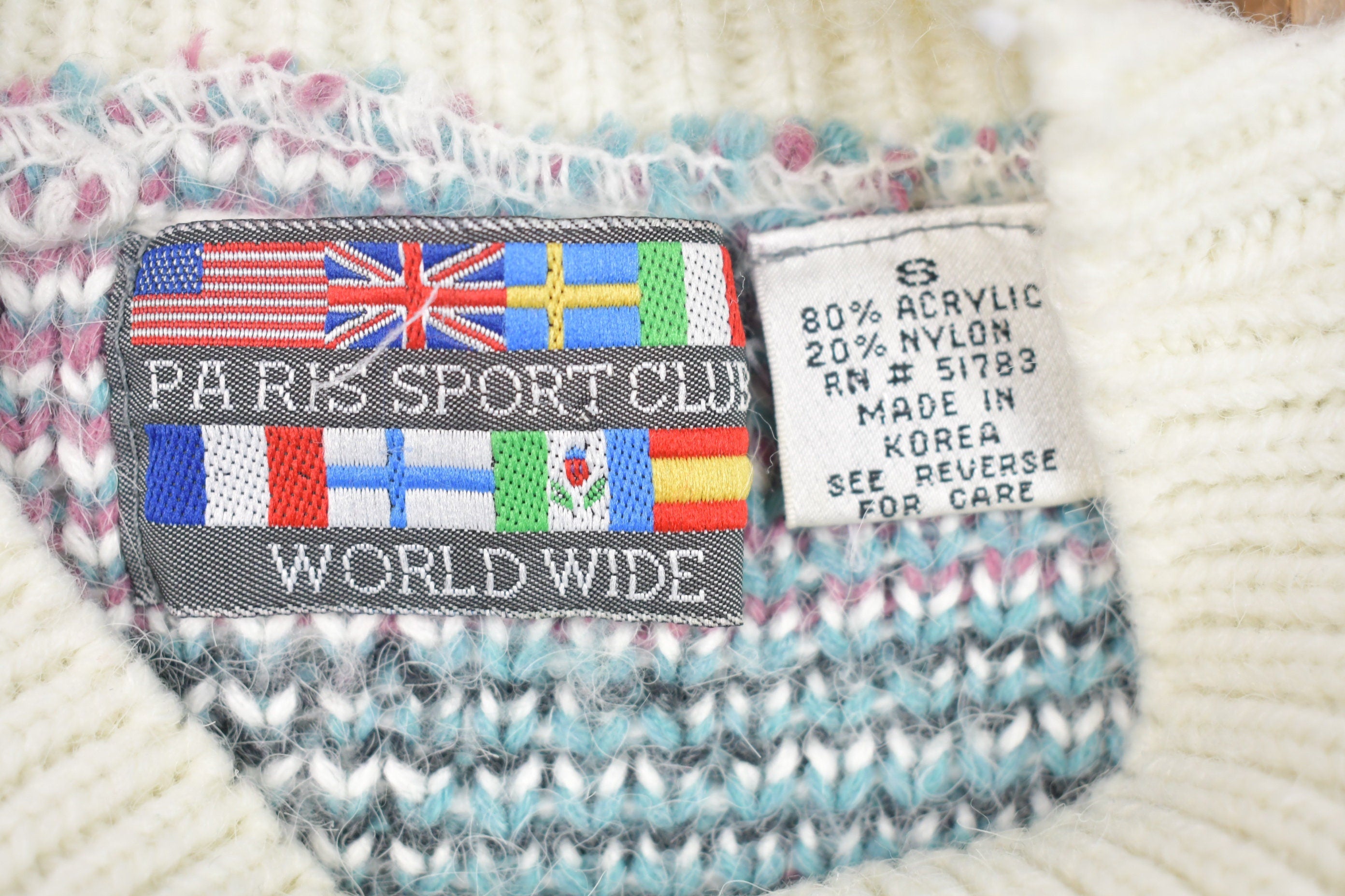 Vintage Paris Sport Club Winter Vibes Knitted Sweater