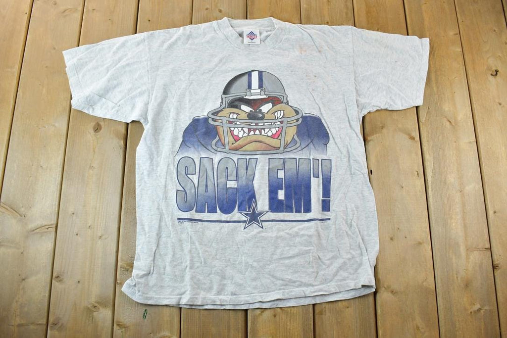 Vintage 1996 Taz Sack Em Disney Cartoon Promo T-Shirt