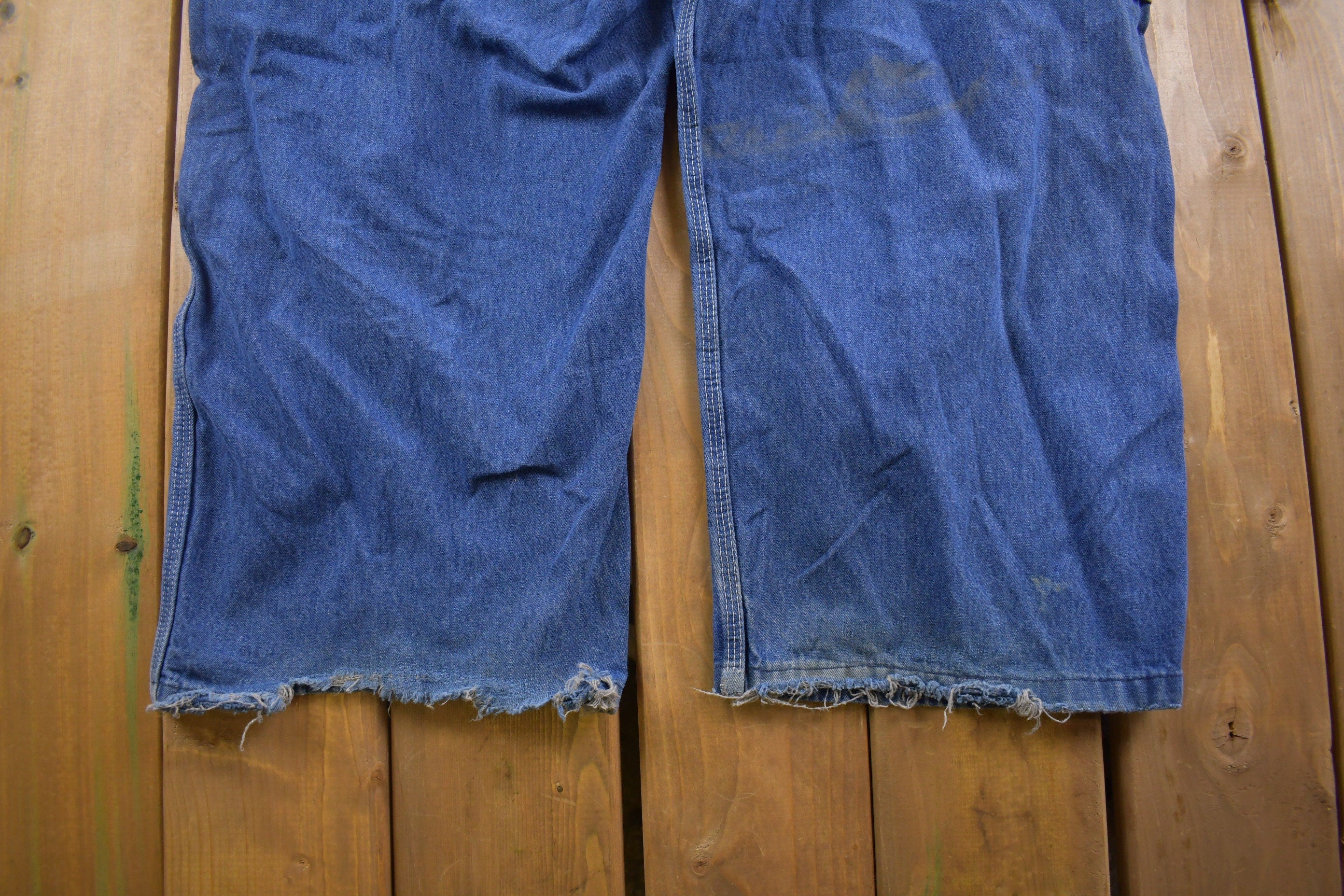 Vintage 1990s Dickies Workwear Denim Jean Overalls Size 46 x 30