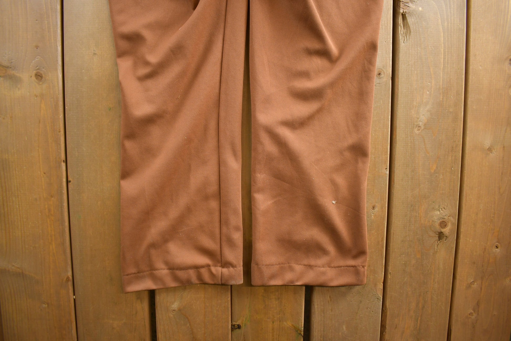 Vintage 1970s Womens Tan Cotton Jumpsuit Size 34x28
