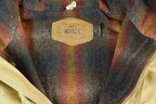 Vintage 1980s Woolrich Plaid Lined Tan Light Jacket