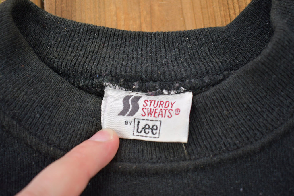 Vintage 1990s Black Blank Lee Crewneck Sweatshirt