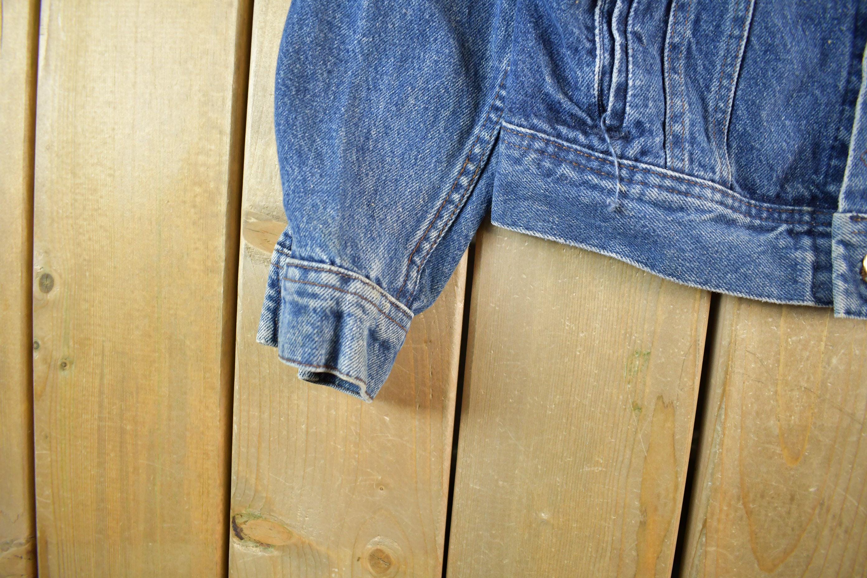 Vintage 1980s Lee Denim Jean Trucker Jacket Men's Small