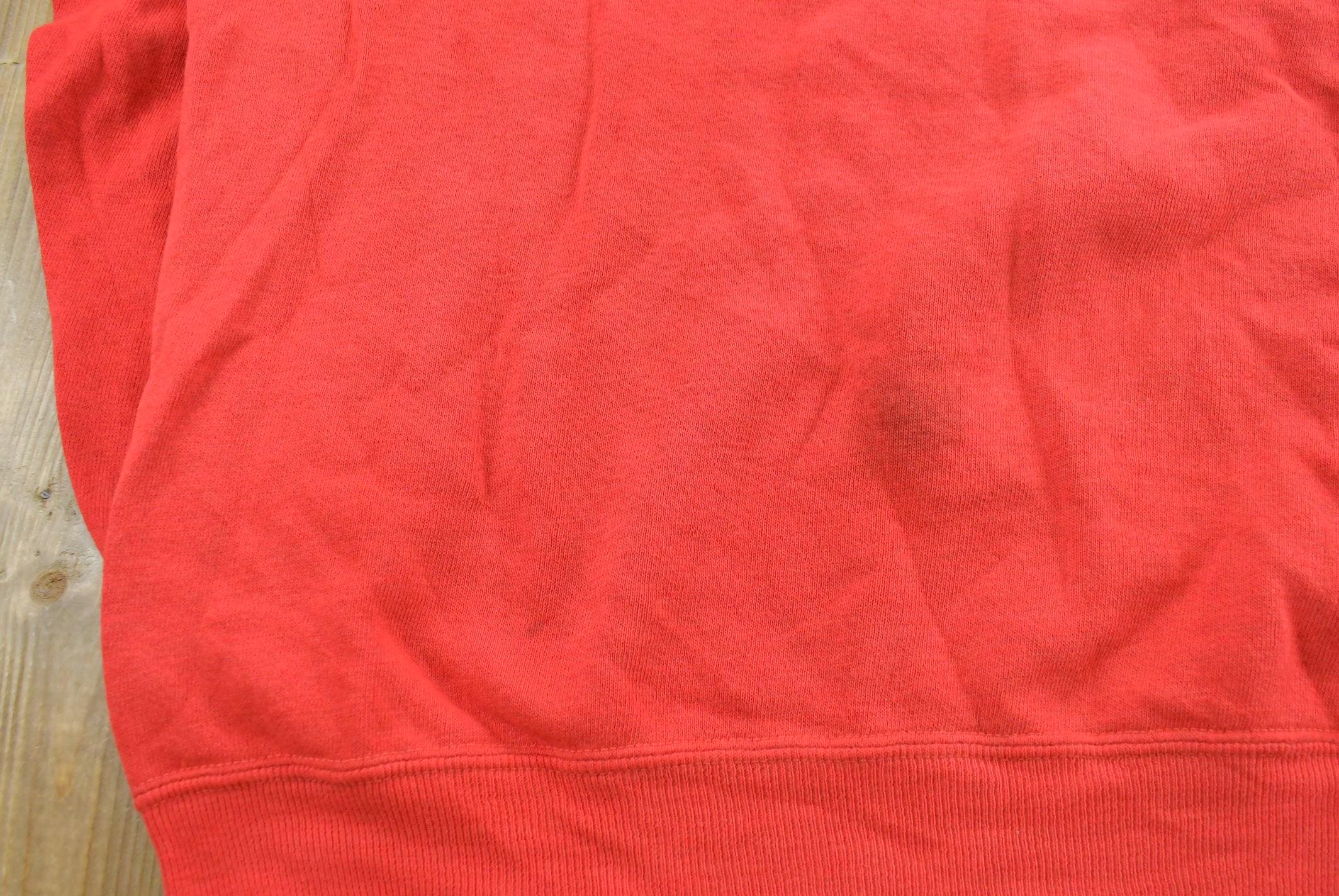 Vintage 1960s Blank Red Raglan Crewneck Sweatshirt Mens S