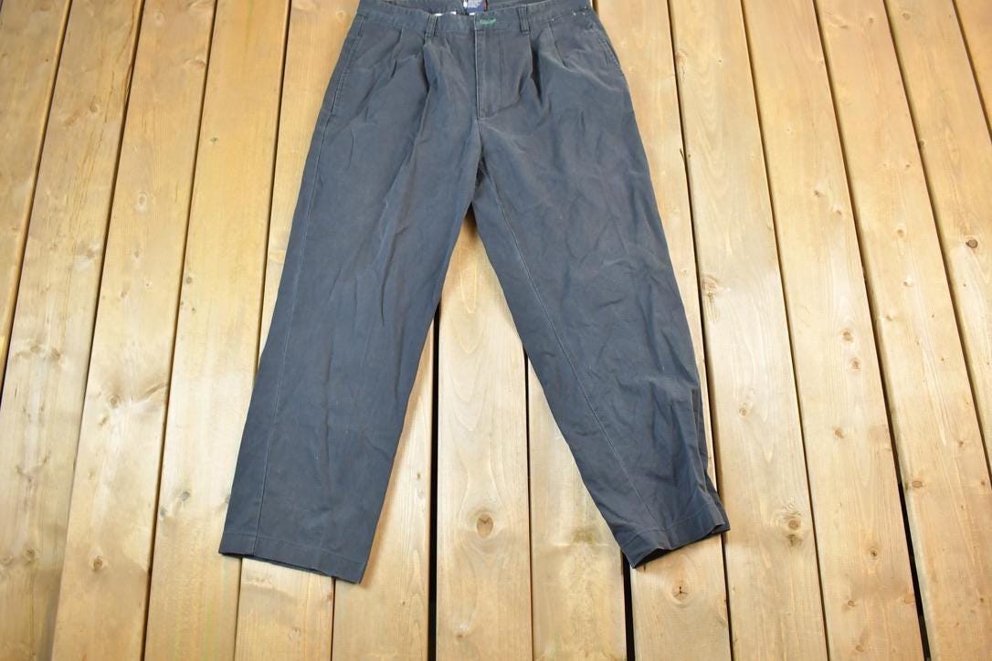 Vintage 1990s Tommy Hilfiger Black Chino Pants Size 34 x 28