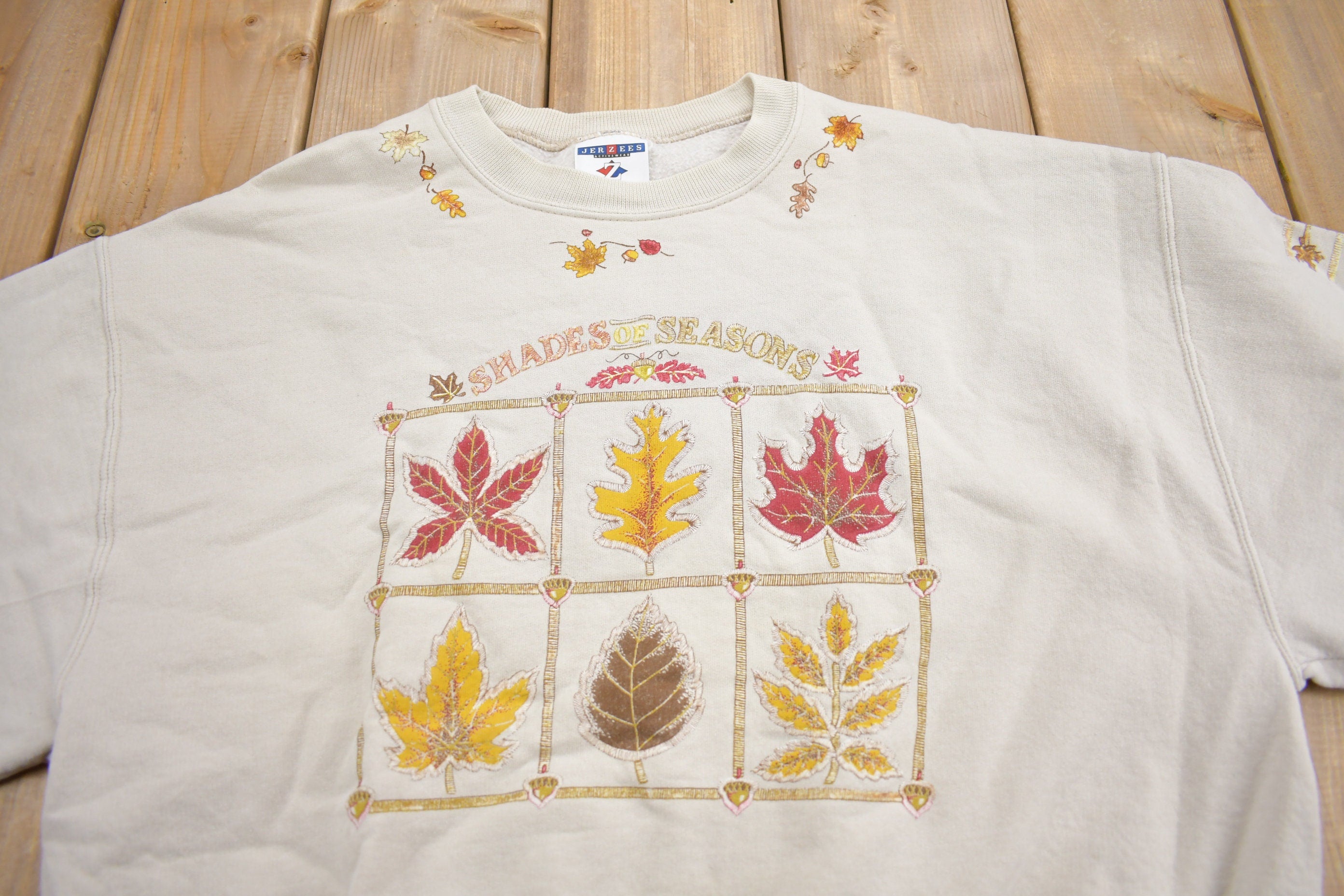 Vintage 1990s Shades Of Seasons Cute Crewneck Sweater
