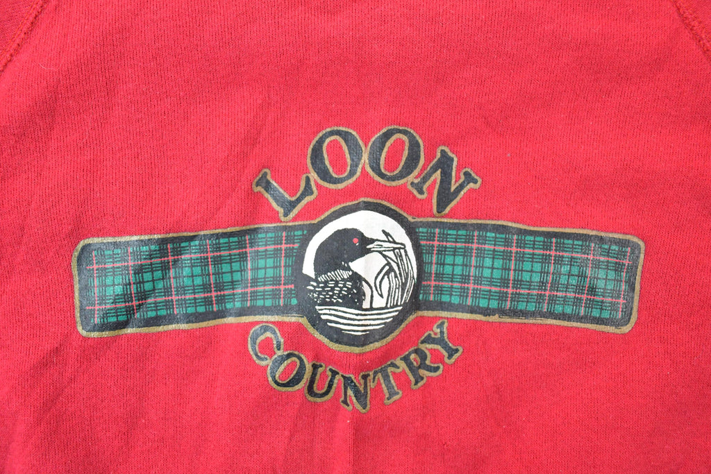 Vintage 1990s Basset Walker Loon Country Plaid Strip Crewneck