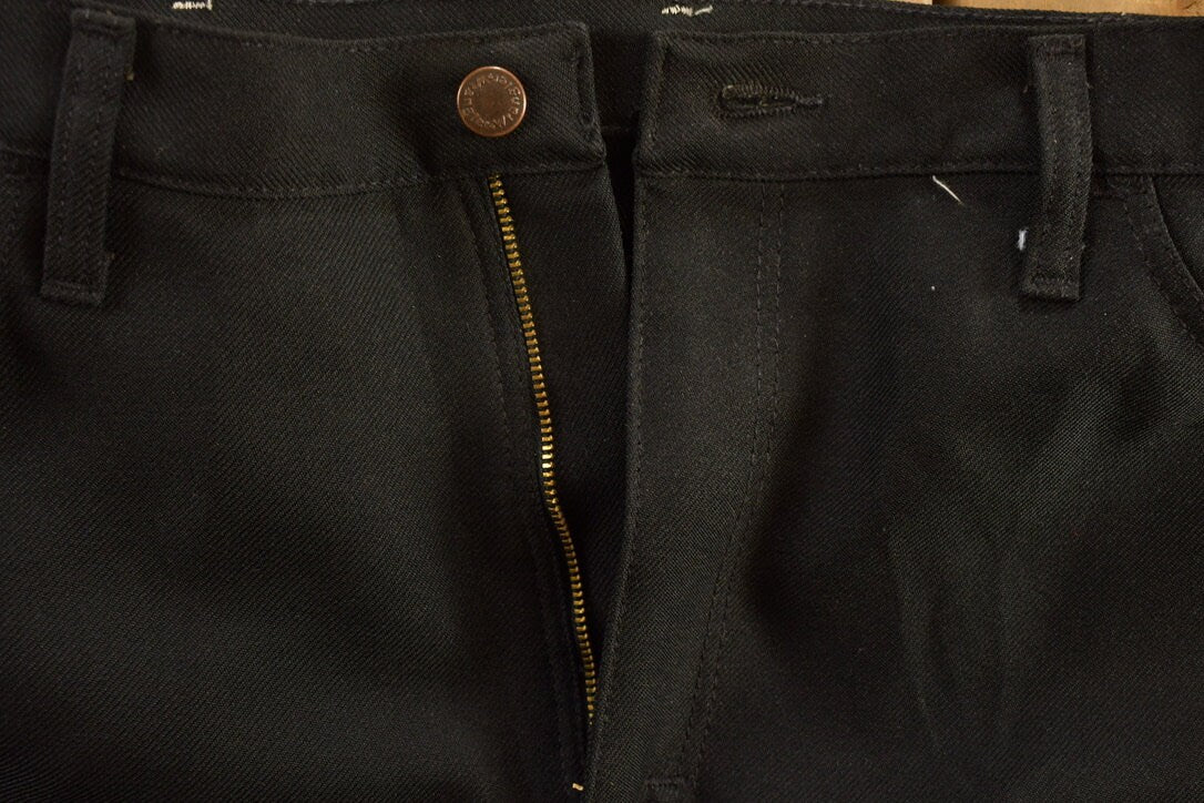 Vintage 1990's Wrangler Black Polyester Pants 38 x 29