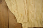 Vintage 1970s Towncraft Penneys Cable Knit Mockneck Sweater