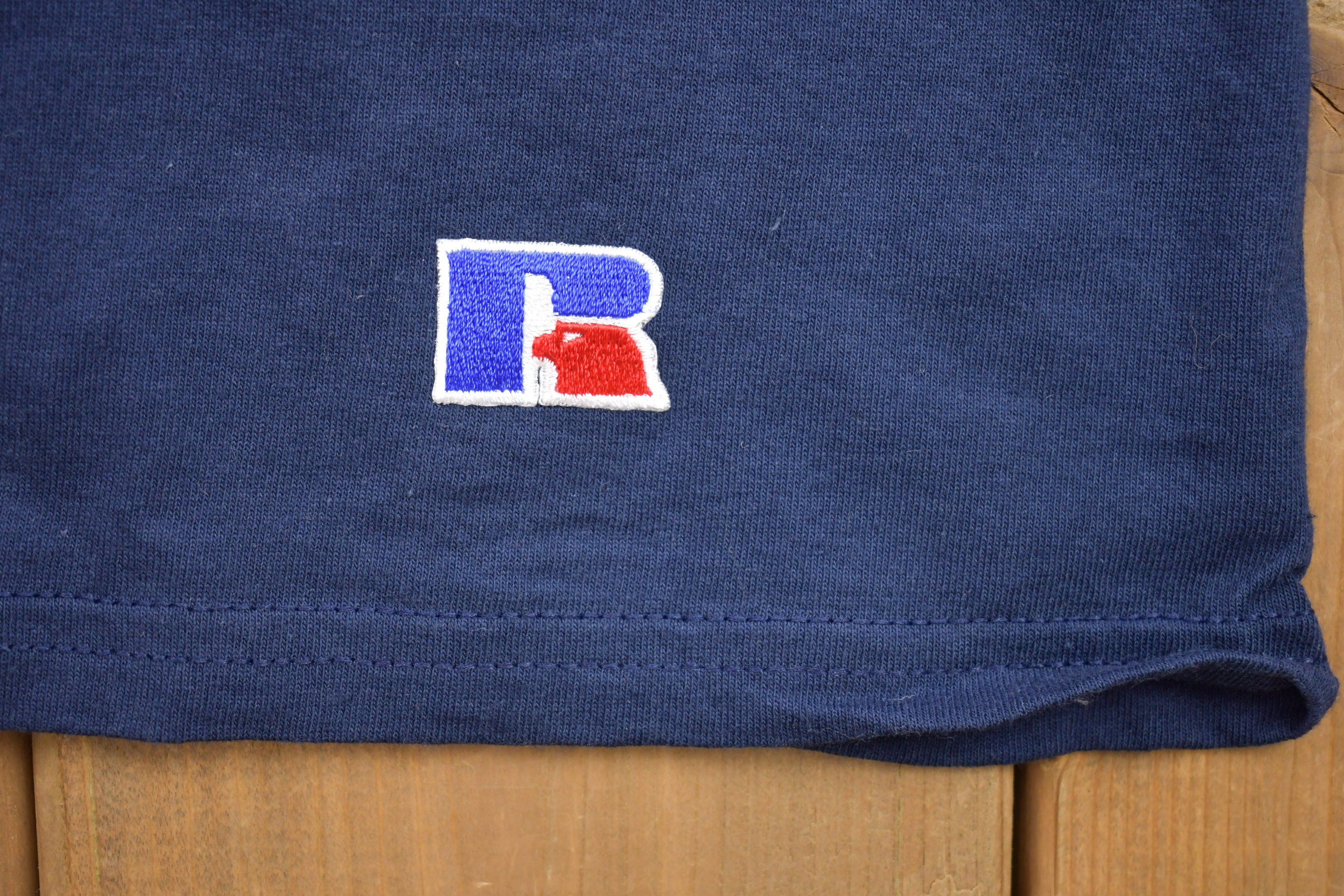 Vintage 1990s Russell Athletics Blank Navy Blue Tank Top