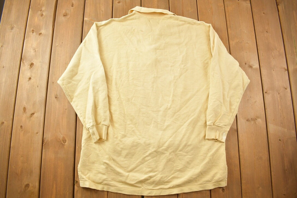 Vintage 1990s SDIE Blank Yellow Polo Sweatshirt
