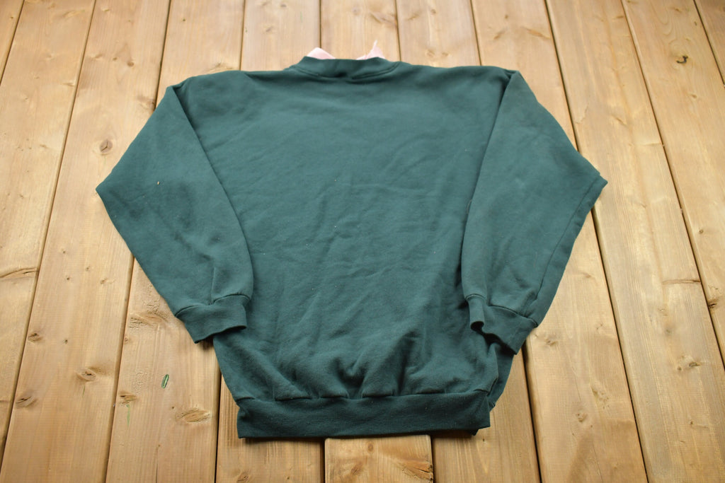Vintage 1990s Floral Theme Turtleneck Sweater