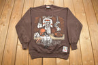 Vintage 1990S Cleveland Browns NFL Nutmeg Locker Room Crewneck Sweatshirt