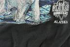 Vintage 1990s Alaska Polar Bears Graphic Print AOP Crewneck Sweatshirt Mens L