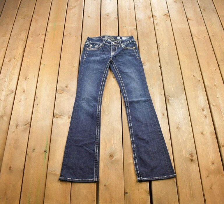 Vintage Y2K Miss Me Bedazzled Low Rise Jeans Size 26x31
