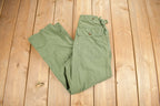 Vintage 1970s OG 107 Green Khaki Army Pants Size 28 x 25