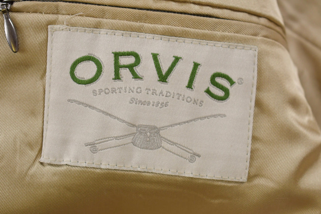 Vintage 1980s Orvis Herringbone Blazer Button Up Shirt