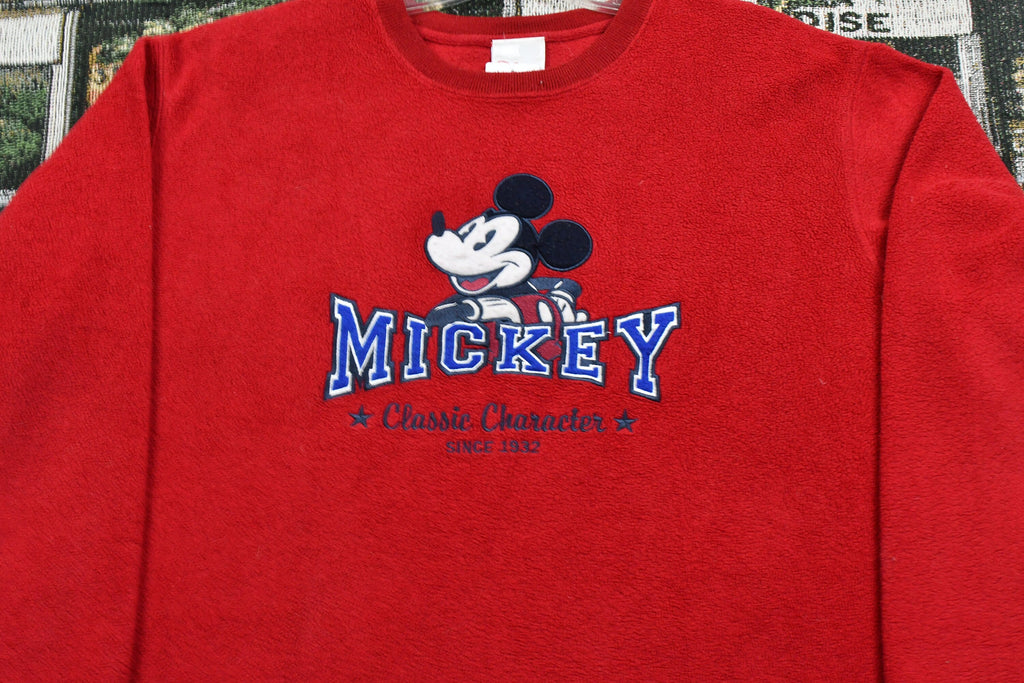 Vintage 1990s Mickey Mouse Disney Embroidered Crewneck
