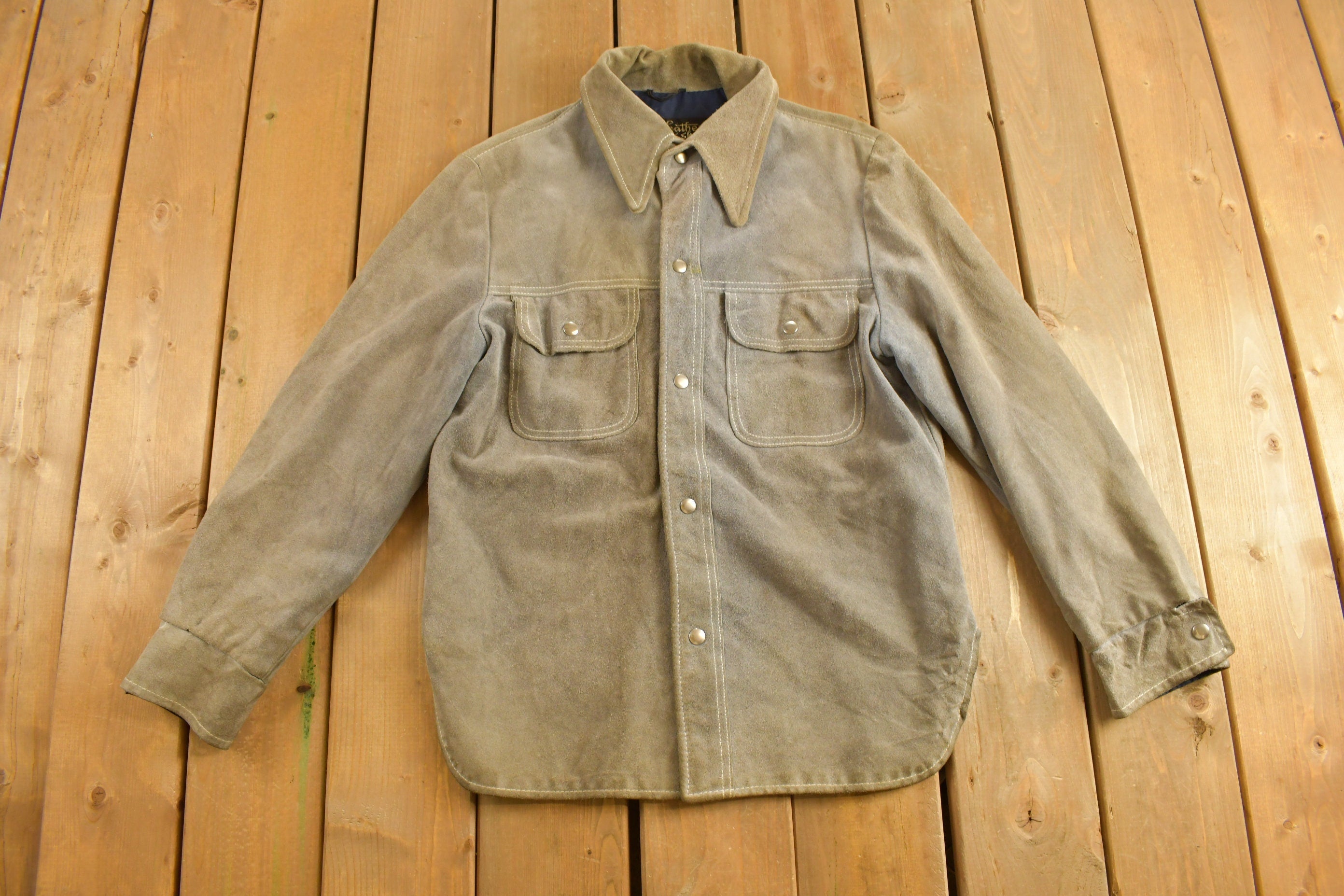Vintage 1980s Sears The Leather Shop Leather Jacket