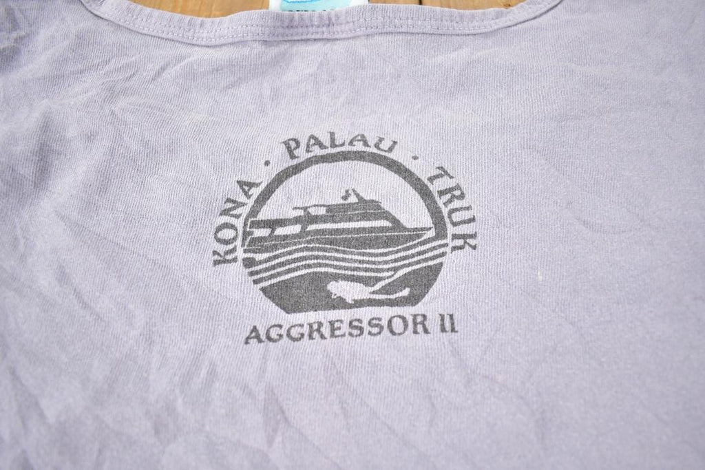 Vintage 1990s Palau Artforms Souvenir Travel Tank Top Made In USA