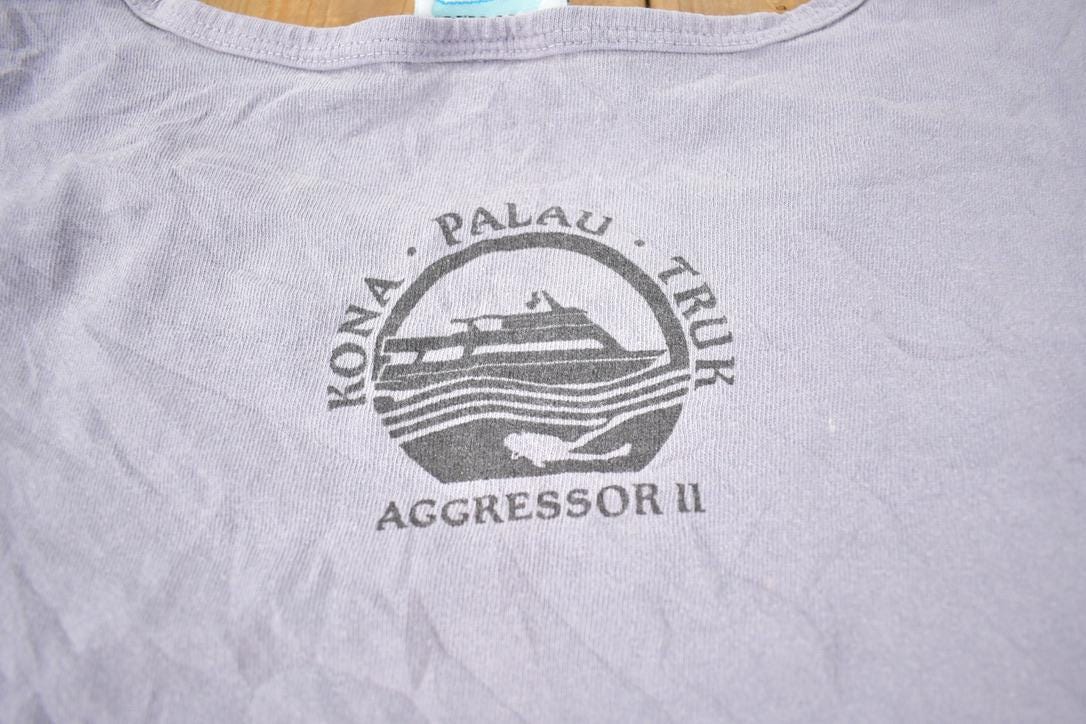Vintage 1990s Palau Artforms Souvenir Travel Tank Top Made In USA